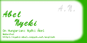 abel nyeki business card